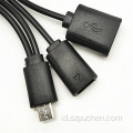Satu Seret Dua Kabel USB Mikro OTG